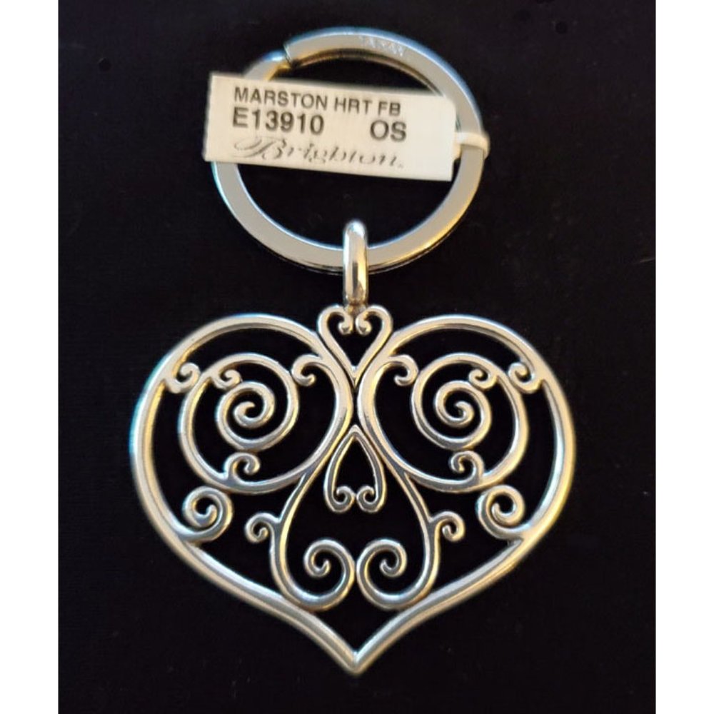 Brighton New Marston Pretty Filigree Heart Key Fob
